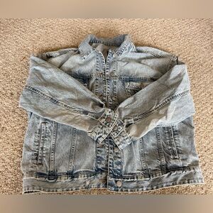 Wild Fable Denim Oversized Jacket Light Wash Large NWT